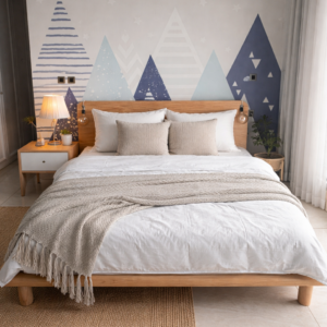 nordic wooden bed