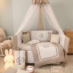 embroidered classic bumper crib