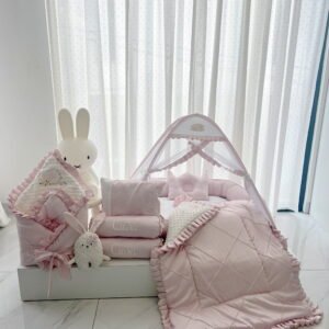 embroidered classic design pink