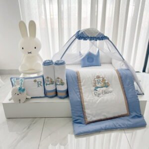 embroidery bear blue