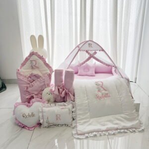 floral monogram embroidery