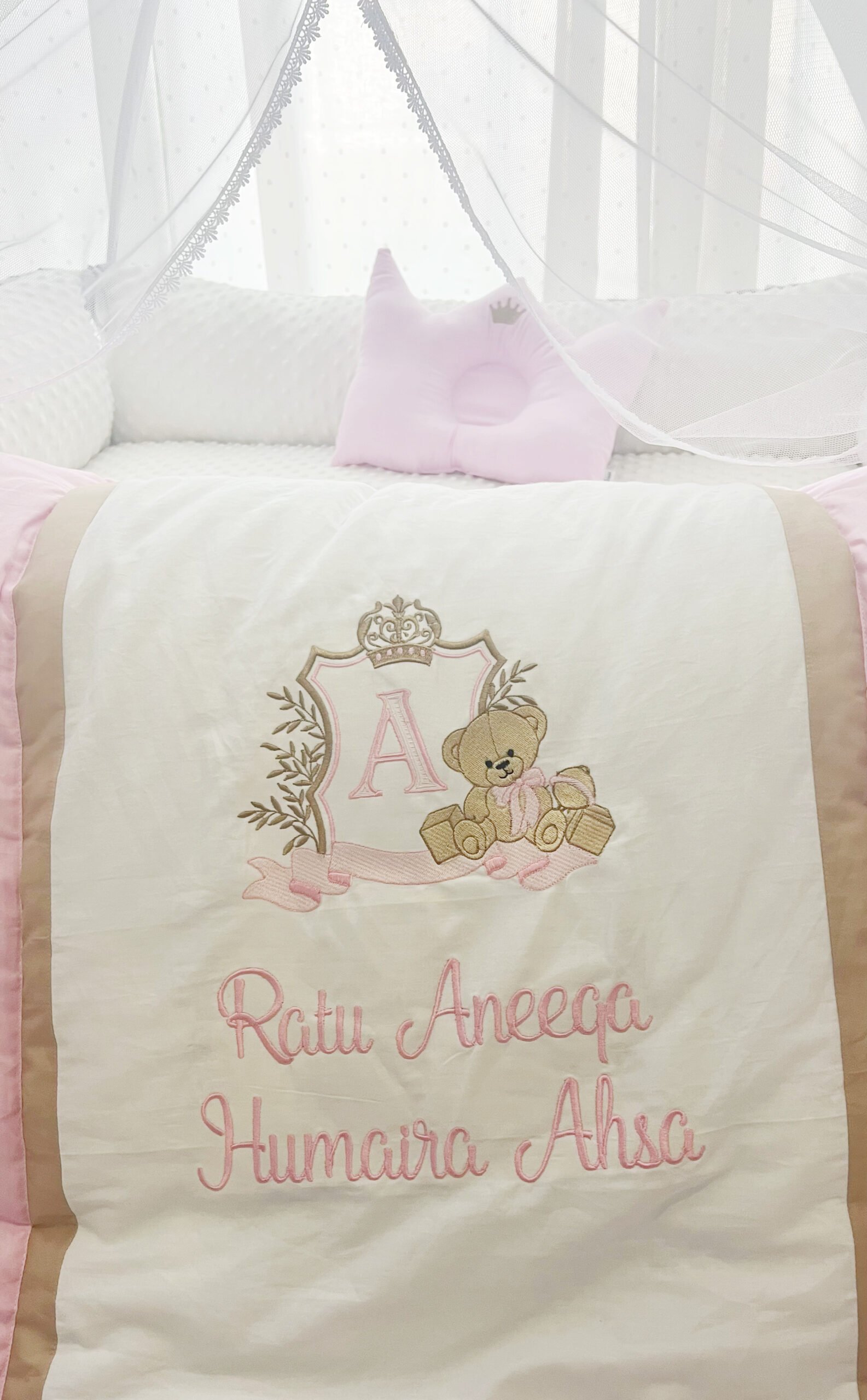 bear frame pink embroidery bear frame pink embroidery