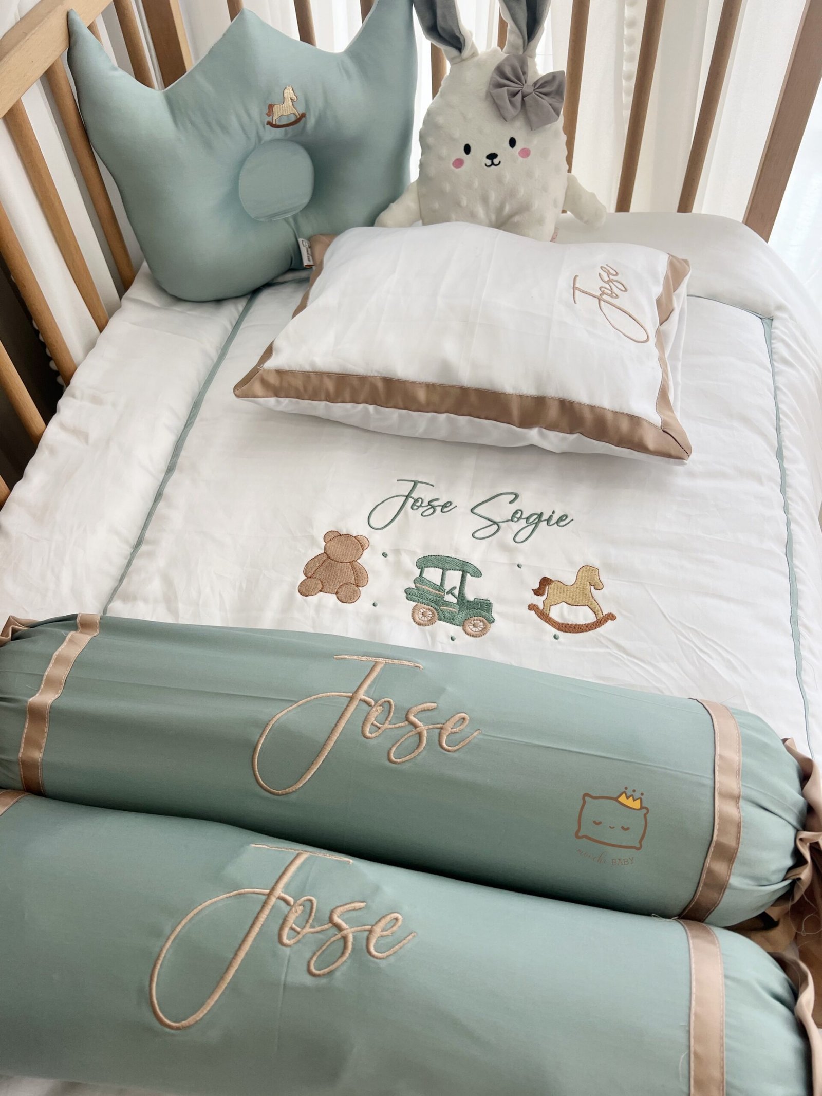 teddy & friends mint embroidery teddy & friends mint embroidery