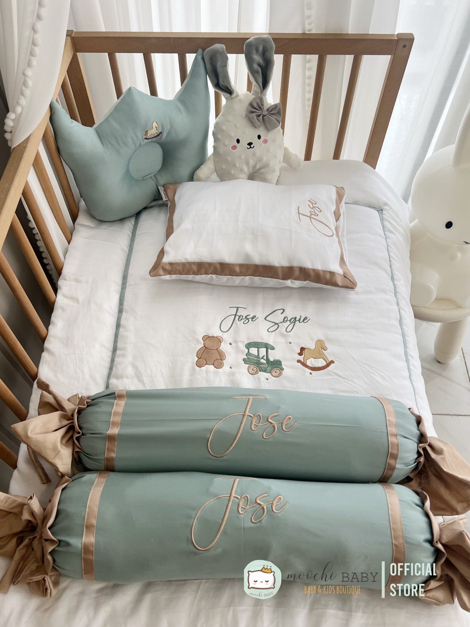 teddy & friends mint embroidery teddy & friends mint embroidery