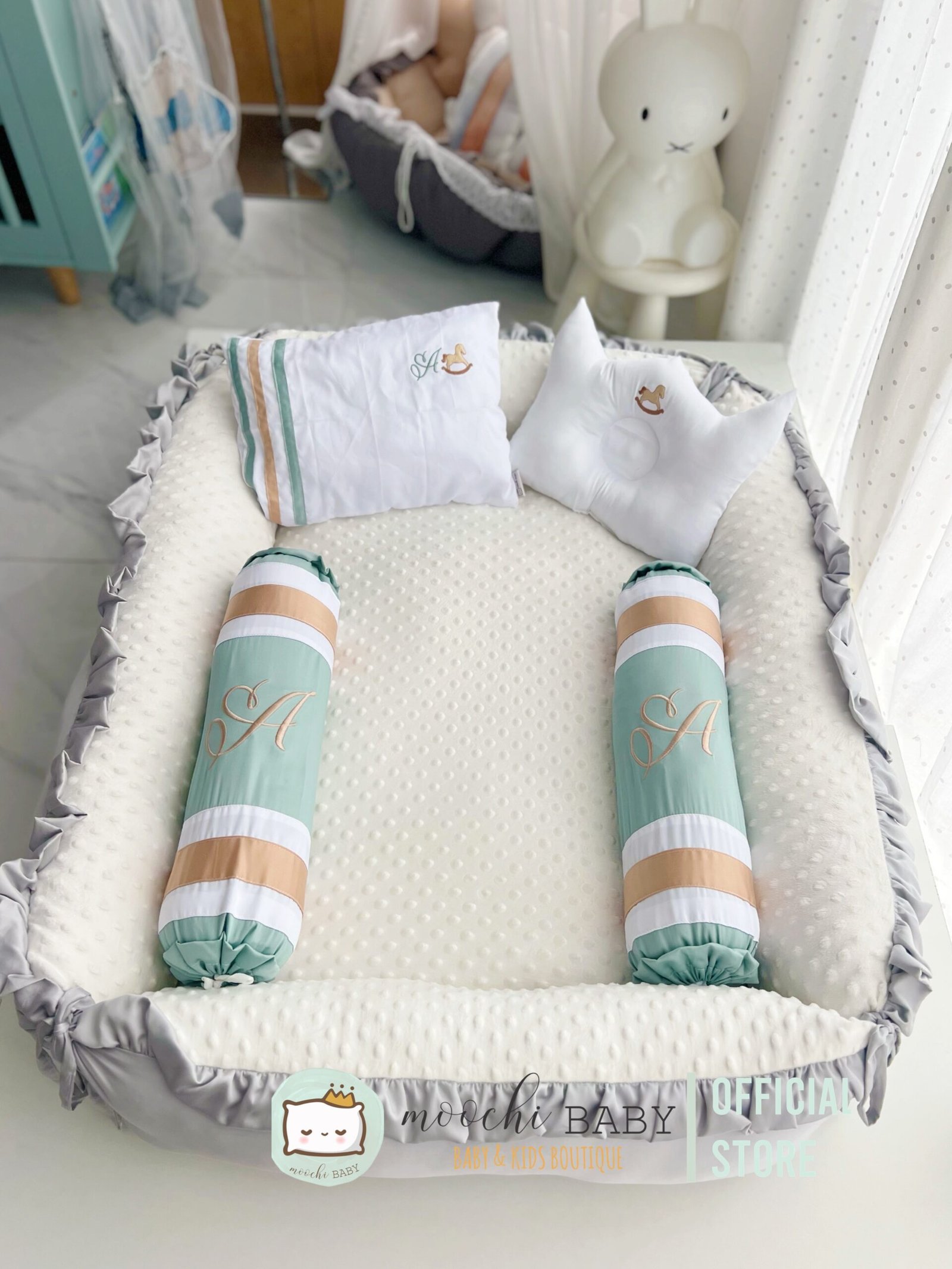 teddy & friends mint embroidery teddy & friends mint embroidery