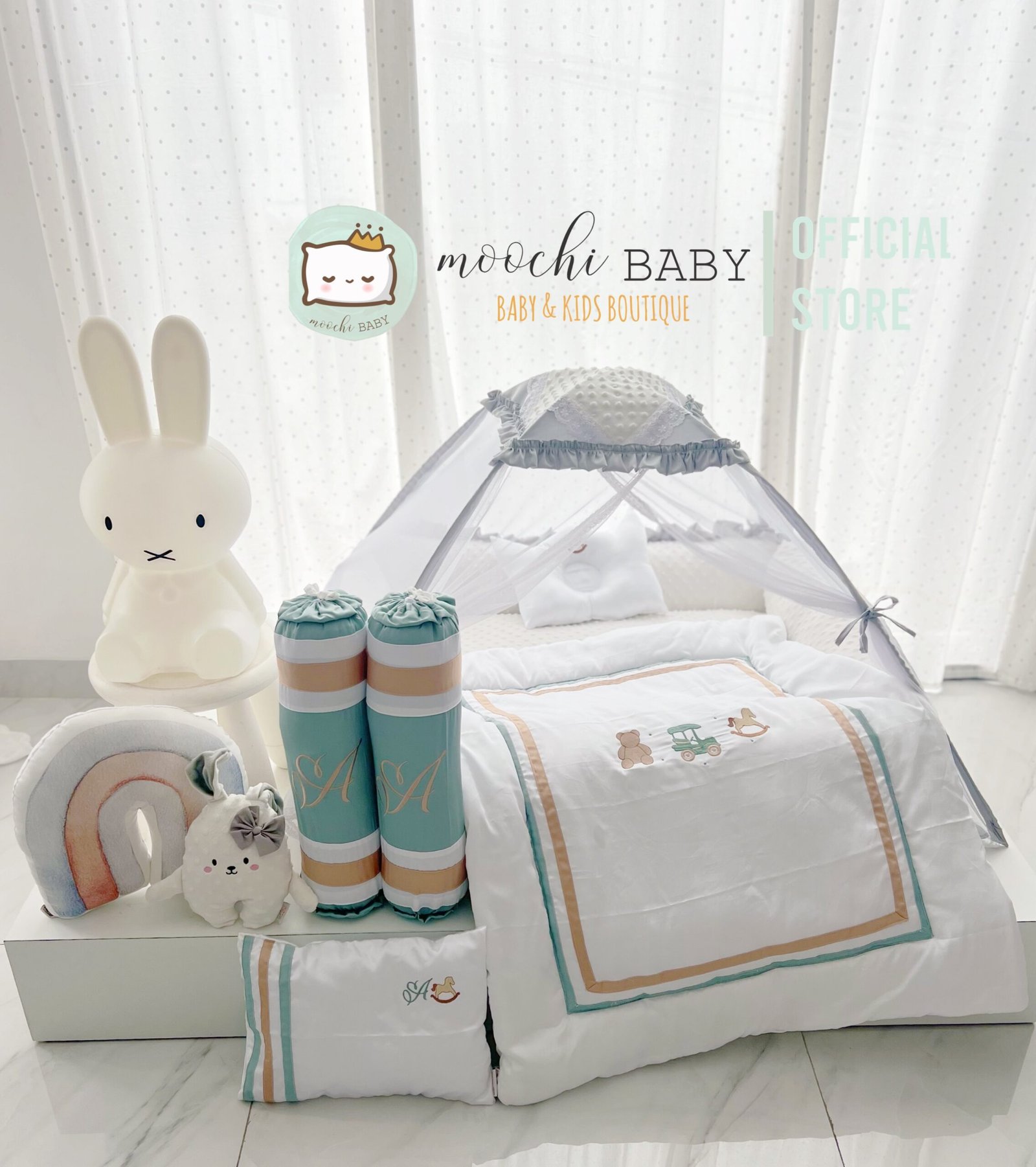 teddy & friends mint embroidery teddy & friends mint embroidery