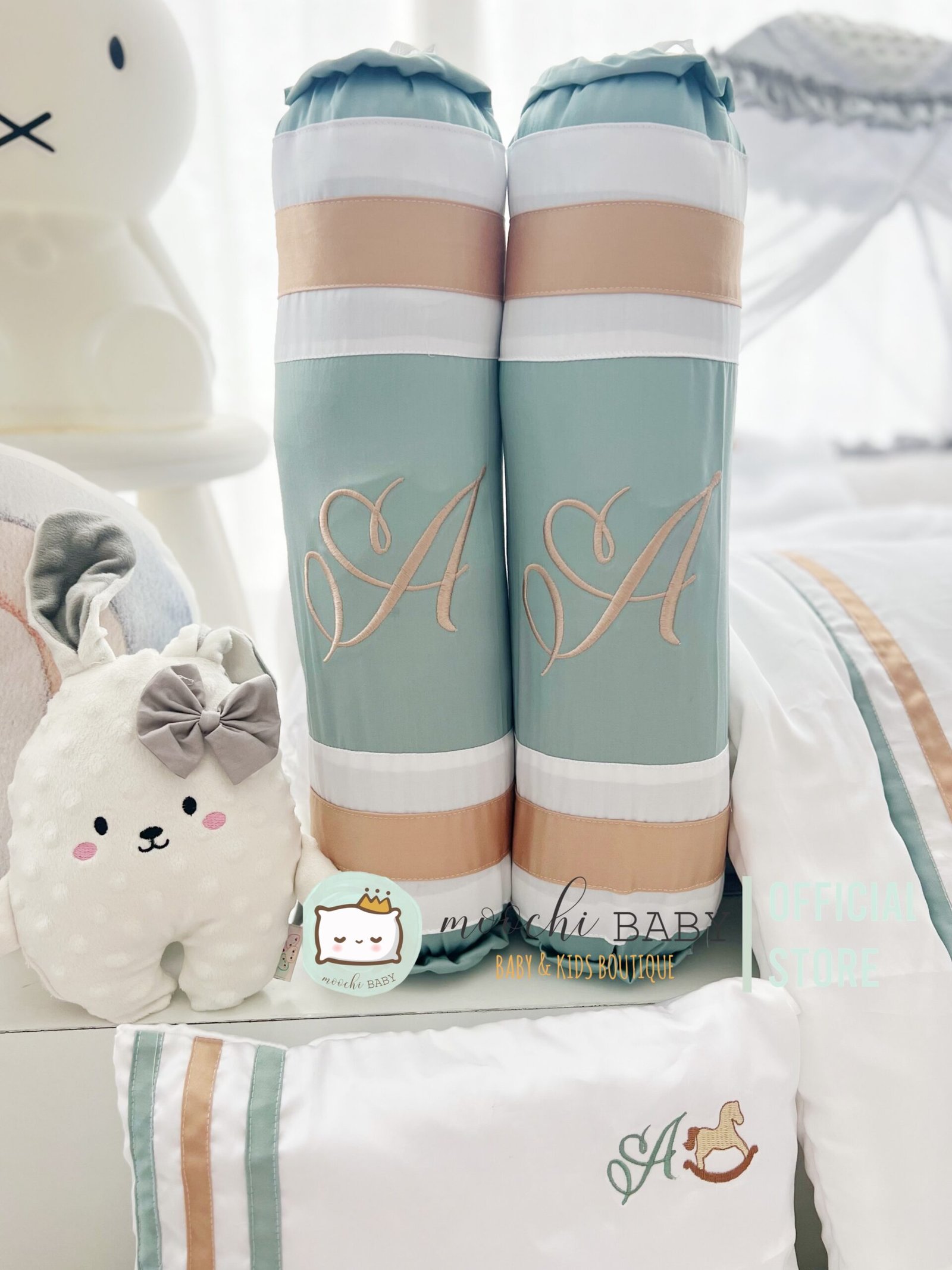 teddy & friends mint embroidery teddy & friends mint embroidery