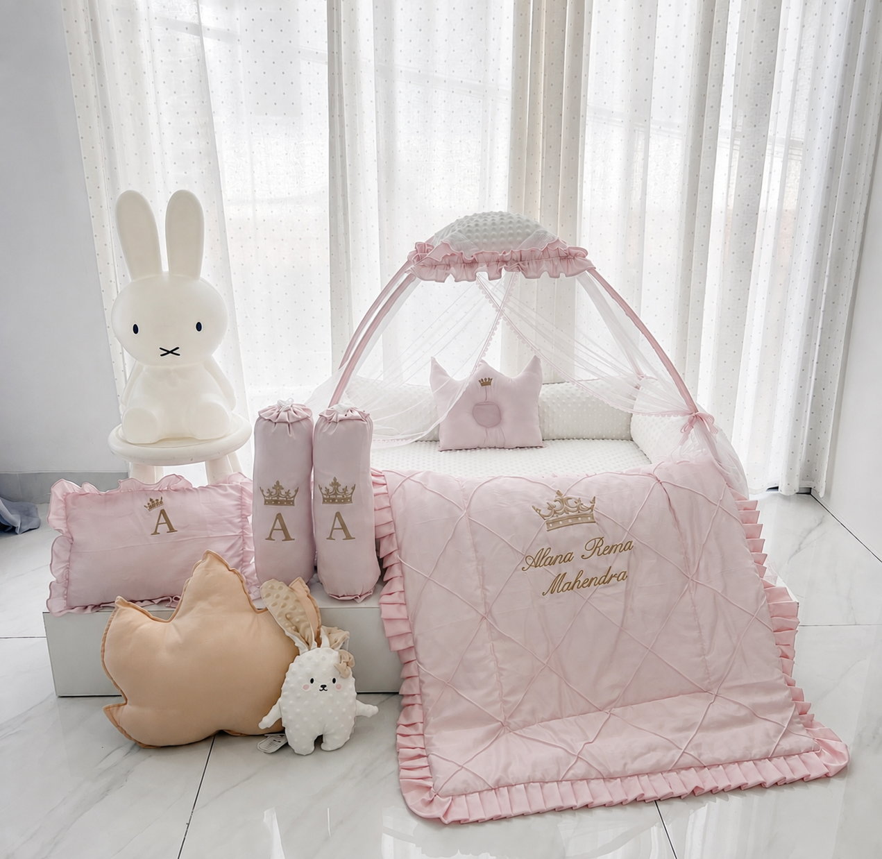 Royal Crown Pink Diamond Embroidery